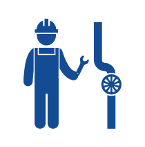 DALL·E 2024-01-30 21.06.58 - An icon for 'Service Call Fee' for an EcoCute repair service landing page. The design features a black silhouette of a repair technician in a van, sym.png